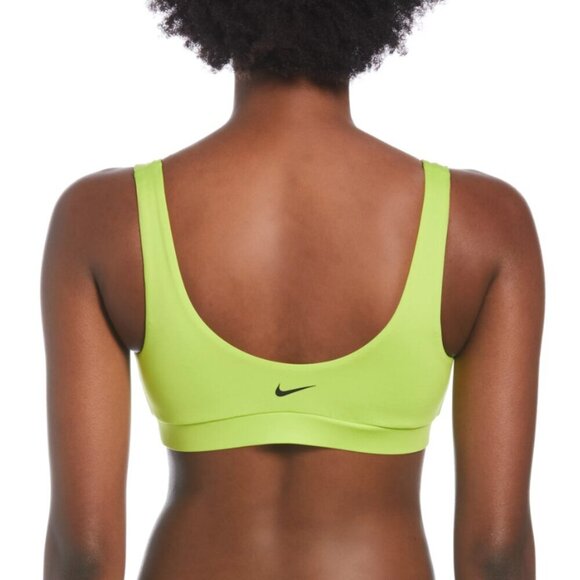 NWT Size S Nike Multi Logo Scoop Neck Bikini Top Swimsuit Small Bathing Suit - Picture 2 of 4